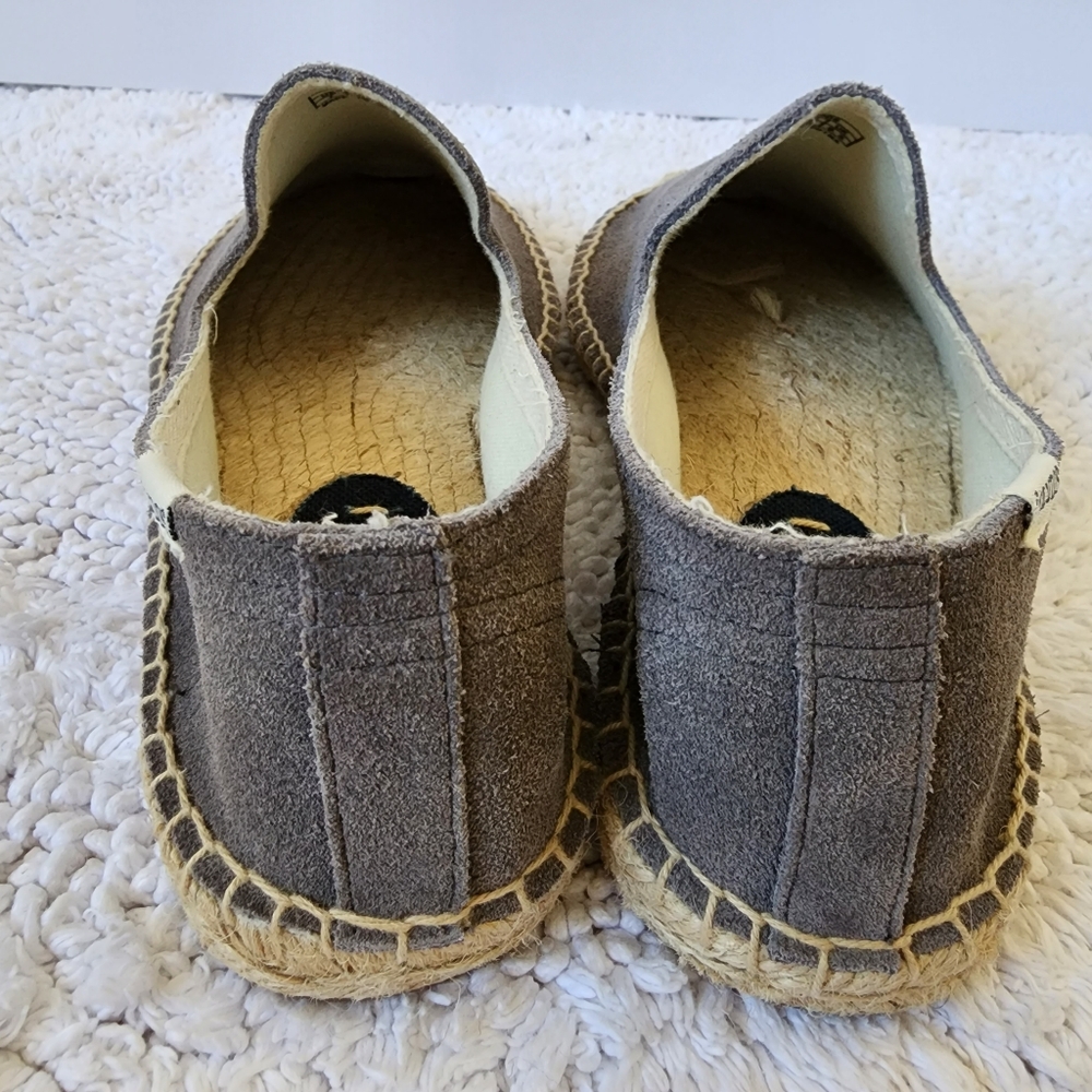 Soludos grey suede slip-on flat espadrilles shoes US 7 New - Picture 7 of 9